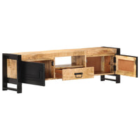 TV Cabinet 140x30x40 cm Rough Mango Wood living room Kings Warehouse 