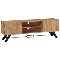 TV Cabinet 140x30x45 cm Solid Acacia Wood Kings Warehouse Default Title 