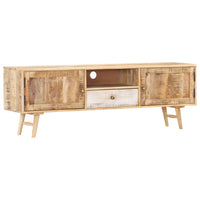 TV Cabinet 140x30x45 cm Solid Mango Wood Kings Warehouse 