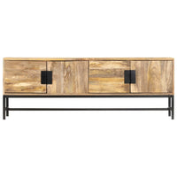 TV Cabinet 140x30x50 cm Solid Mango Wood living room Kings Warehouse 