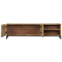 TV Cabinet 145x30x41 cm Solid Mango Wood living room Kings Warehouse 