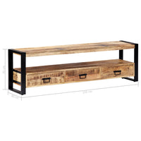 TV Cabinet 150x30x45 cm Solid Mango Wood Kings Warehouse 
