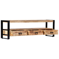 TV Cabinet 150x30x45 cm Solid Mango Wood Kings Warehouse 