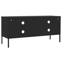 TV Cabinet Black 105x35x50 cm Steel living room Kings Warehouse 