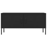 TV Cabinet Black 105x35x50 cm Steel living room Kings Warehouse 