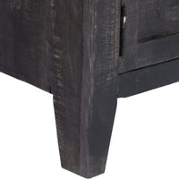 TV Cabinet Black 118x30x40 cm Solid Mango Wood Kings Warehouse 