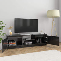 TV Cabinet High Gloss Black 120x30x35.5 cm Kings Warehouse 
