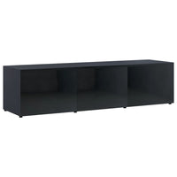 TV Cabinet High Gloss Black 120x34x30 cm Living room Kings Warehouse 