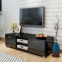 TV Cabinet High-Gloss Black 120x40.3x34.7 cm Kings Warehouse Default Title 