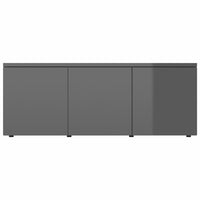 TV Cabinet High Gloss Grey 80x34x30 cm Living room Kings Warehouse 