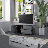 TV Cabinet High Gloss Grey 80x34x36 cm Living room Kings Warehouse 