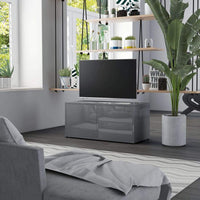 TV Cabinet High Gloss Grey 80x34x36 cm