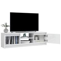 TV Cabinet High Gloss White 120x30x35.5 cm Living room Kings Warehouse 