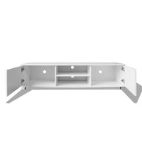 TV Cabinet High-Gloss White 140x40.3x34.7 cm Kings Warehouse 
