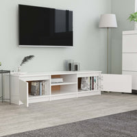 TV Cabinet High Gloss White 140x40x35.5 cm Living room Kings Warehouse 