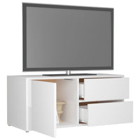 TV Cabinet High Gloss White 80x34x36 cm Living room Kings Warehouse 