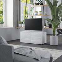 TV Cabinet High Gloss White 80x34x36 cm Living room Kings Warehouse 