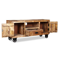 TV Cabinet Rough Mango Wood 120x30x50 cm Kings Warehouse 