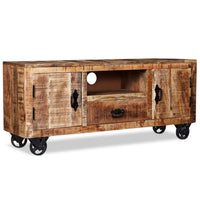 TV Cabinet Rough Mango Wood 120x30x50 cm