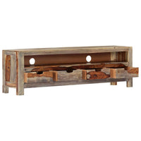 TV Cabinet Solid Sheesham Wood 130x30x40 cm Kings Warehouse 