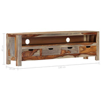 TV Cabinet Solid Sheesham Wood 130x30x40 cm Kings Warehouse 
