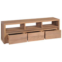 TV Cabinet Solid Teak Wood with Natural Finish 120x30x40 cm Kings Warehouse 