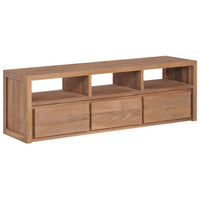 TV Cabinet Solid Teak Wood with Natural Finish 120x30x40 cm Kings Warehouse Default Title 