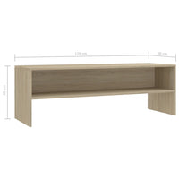 TV Cabinet Sonoma Oak 120x40x40 cm Living room Kings Warehouse 