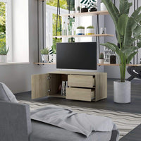TV Cabinet Sonoma Oak 80x34x36 cm Living room Kings Warehouse 