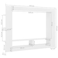 TV Cabinet White 152x22x113 cm Living room Kings Warehouse 