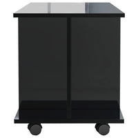 TV Cabinet with Castors High Gloss Black 80x40x40 cm Kings Warehouse 