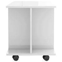 TV Cabinet with Castors High Gloss White 80x40x40 cm Living room Kings Warehouse 