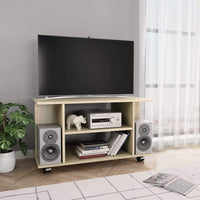 TV Cabinet with Castors Sonoma Oak 80x40x40 cm
