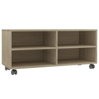 TV Cabinet with Castors Sonoma Oak 90x35x35 cm Living room Kings Warehouse 