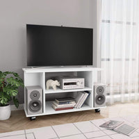 TV Cabinet with Castors White 80x40x40 cm