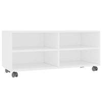 TV Cabinet with Castors White 90x35x35 cm Living room Kings Warehouse 