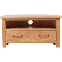 TV Cabinet with Drawer 88 x 42 x 46 cm Solid Oak Wood Kings Warehouse 