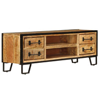 TV Cabinet with Drawers 120x30x40 cm Solid Mango Wood Kings Warehouse 