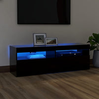 TV Cabinet with LED Lights Black 120x35x40 cm living room Kings Warehouse 