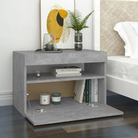 TV Cabinet with LED Lights Concrete Grey 60x35x40 cm living room Kings Warehouse 