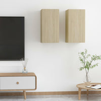 TV Cabinets 2 pcs Sonoma Oak 30.5x30x60 cm