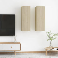 TV Cabinets 2 pcs Sonoma Oak 30.5x30x90 cm Engineered Wood