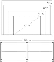 TV Stand for 60-Inch TV with Industrial Style Steel Frame Rustic Brown and Black living room Kings Warehouse 
