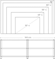 TV Stand for TV Steel Frame up to 178 cm with Shelves for Living Room and Bedroom Furniture Rustic Brown and Black living room Kings Warehouse 