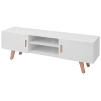 TV Stand MDF 150x35x48.5 cm High Gloss White Kings Warehouse Default Title 