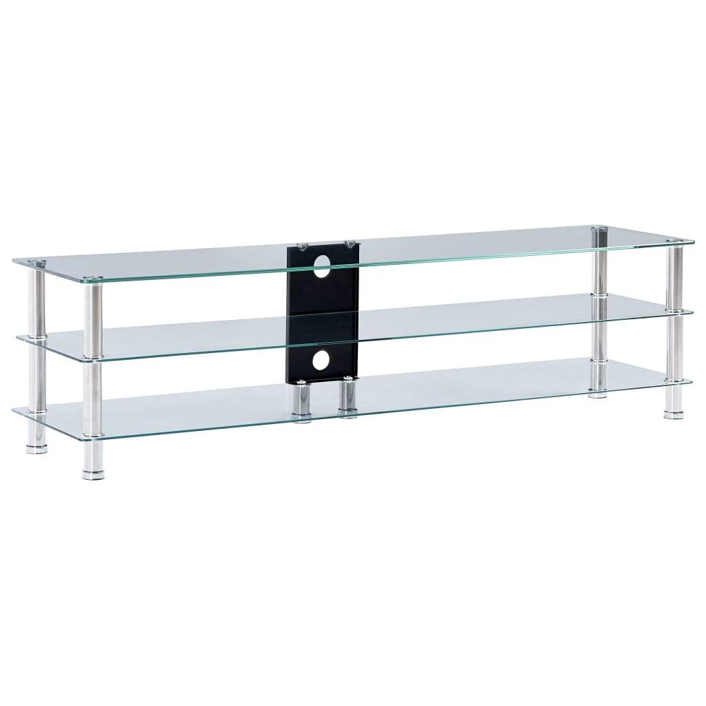 TV Stand Transparent 150x40x40 cm Tempered Glass Kings Warehouse Default Title 