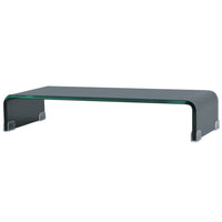 TV Stand/Monitor Riser Glass Black 60x25x11 cm Kings Warehouse Default Title 