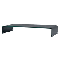 TV Stand/Monitor Riser Glass Black 90x30x13 cm Kings Warehouse Default Title 