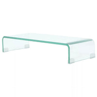 TV Stand/Monitor Riser Glass Clear 60x25x11 cm Kings Warehouse Default Title 