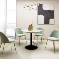 Tyler Black Mid-Century Design Round Dining Table Bar Stools & Chairs Kings Warehouse 